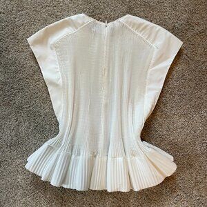 Tibi Yoke Pleated Top